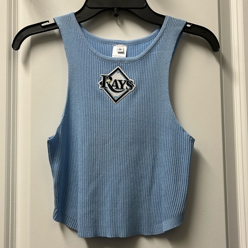 Tampa Bay Rays Ribbed Knit Crop Top